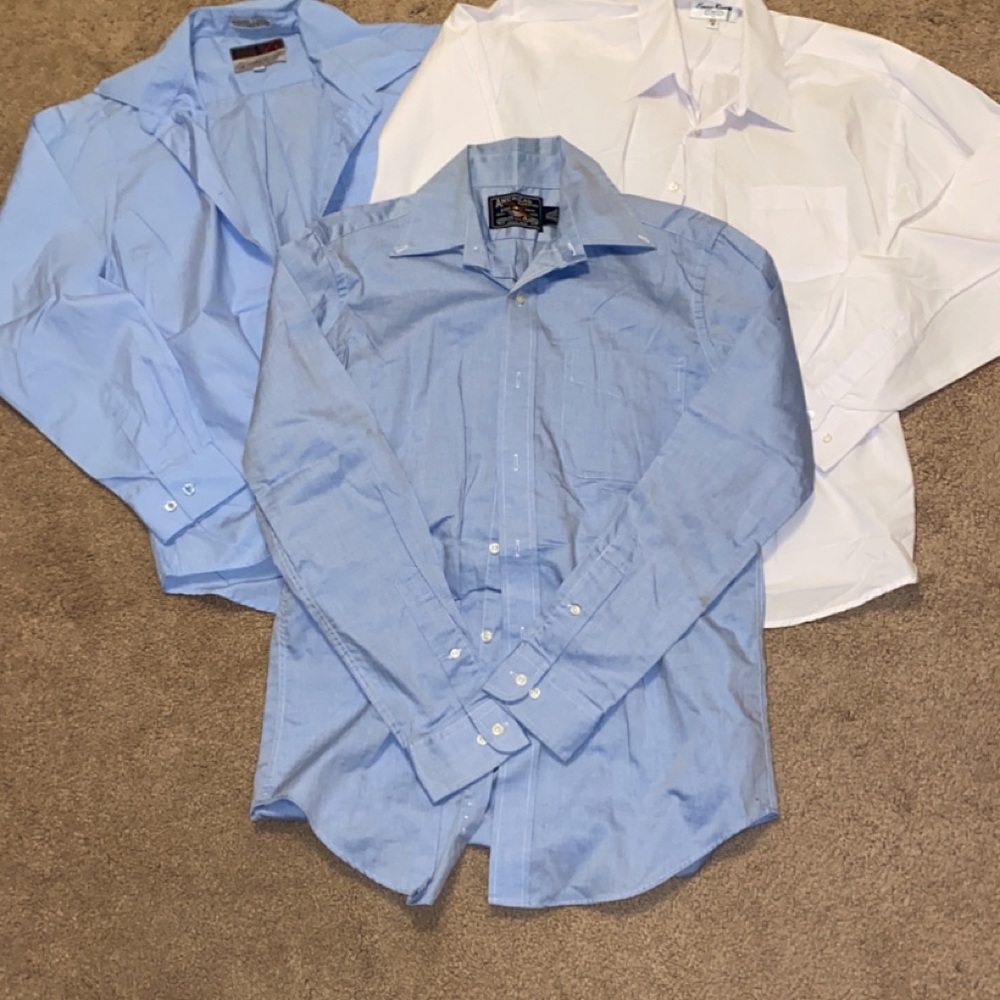 American Living Blue and White Button Down Shirts for Formal Wear